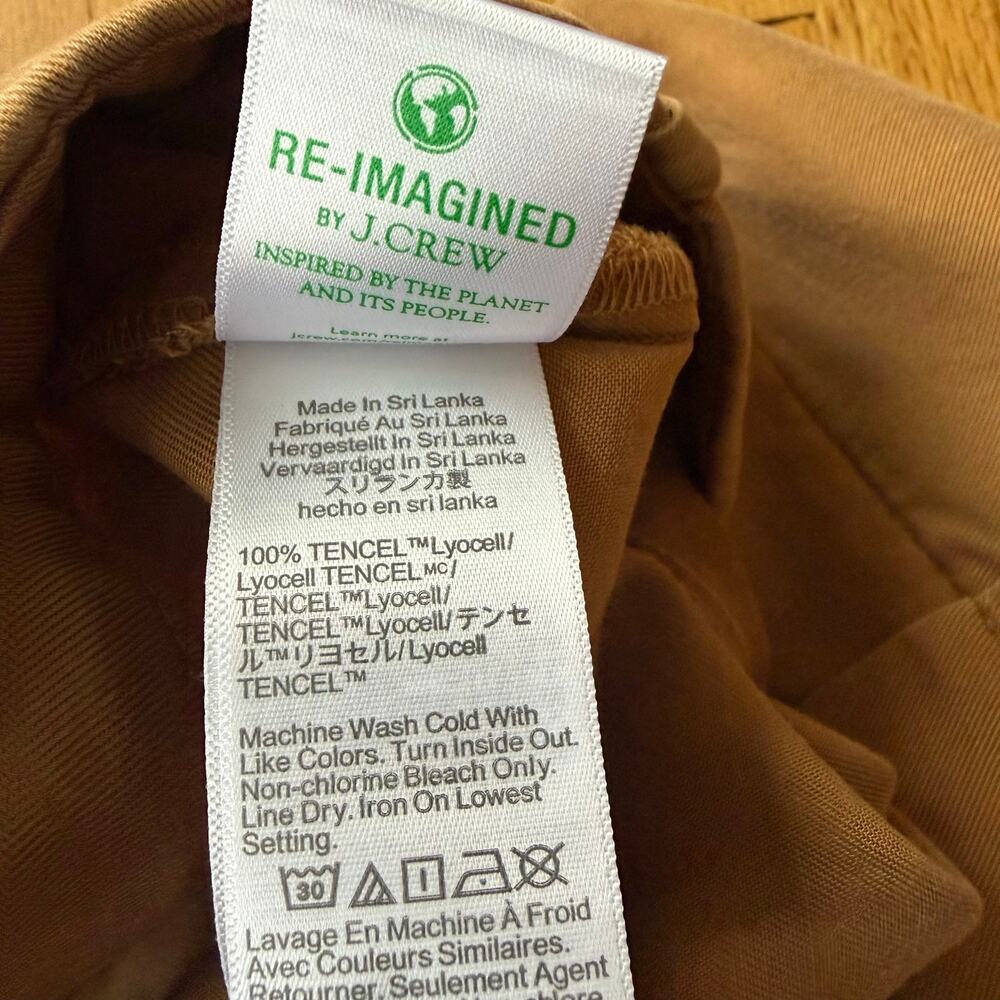 J.Crew Brown Tencel Straight Leg Trousers Pants Size 10 Career Classic Preppy - Picture 4 of 11